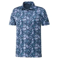 Adidas Cobblestone Print Golf Polo Shirt