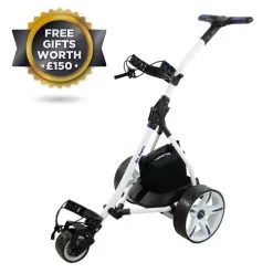 Ben Sayers 36-Hole Electric Golf Trolley -Golf Clothing Sales Store ben sayers 36 hole electric golf trolley white blue bsg5209 1