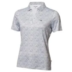 Calvin Klein Crackle Ladies Golf Polo Shirt 7 Calvin Klein Crackle Ladies Golf Polo Shirt -Golf Clothing Sales Store calvin klein crackle ladies golf polo shirt ckls23782 wht nvy