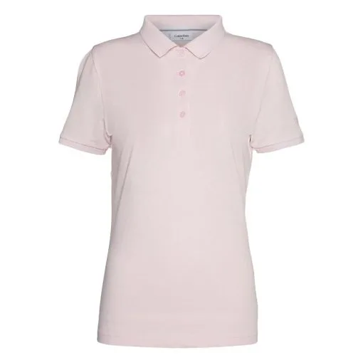 Calvin Klein Performance Pique Ladies Golf Polo Shirt -Golf Clothing Sales Store calvin klein performnace pique polo shirt ice pink