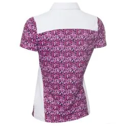 Green Lamb Ladies Ember Printed Panels Polo Shirt 5 Green Lamb Ladies Ember Printed Panels Polo Shirt -Golf Clothing Sales Store green lamb ladies ember printed panels golf polo shirt back view sg21863 pet