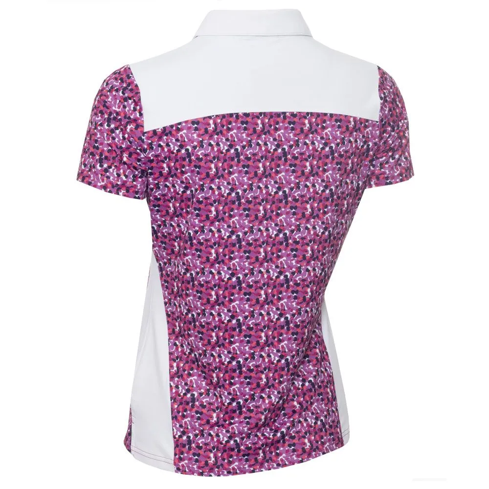 Green Lamb Ladies Ember Printed Panels Polo Shirt 4 Green Lamb Ladies Ember Printed Panels Polo Shirt - Image 2