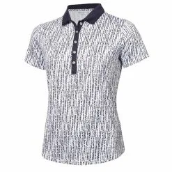 Green Lamb Melanie Printed Ladies Golf Polo Shirt -Golf Clothing Sales Store green lamb melanie printed ladies golf polo shirt waterfall print