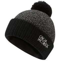 Oscar Jacobson Tammis Knitted Golf Bobble Hat 9 Oscar Jacobson Tammis Knitted Golf Bobble Hat -Golf Clothing Sales Store oscar jacobson tammis knitted bobble golf hat ojhat0107 black marl