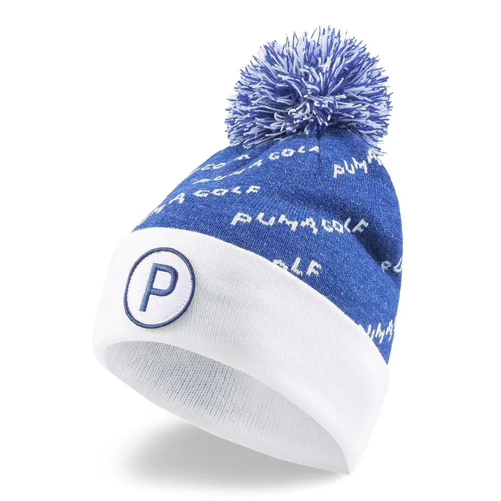 Puma Golf P Removable Pom Beanie Hat 4 Puma Golf P Removable Pom Beanie Hat - Image 2