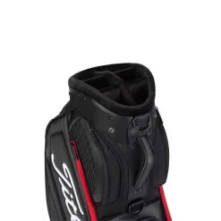 Titleist Jet Black Midsize Staff Cart Bag -Golf Clothing Sales Store titleist 2020 jet black midsize staff bag top 1